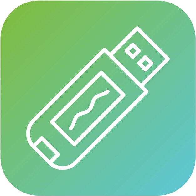 Diseño vectorial estilo de icono USB