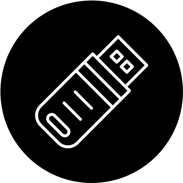 Diseño vectorial estilo de icono USB