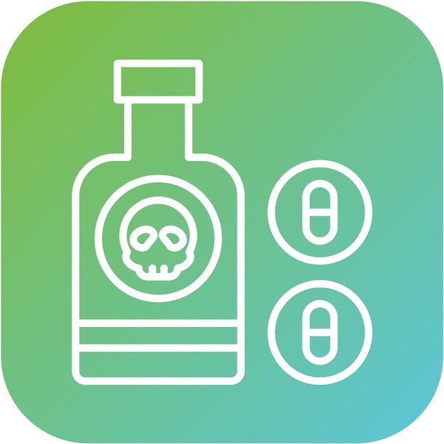 Diseño vectorial Estilo del icono de uso de drogas