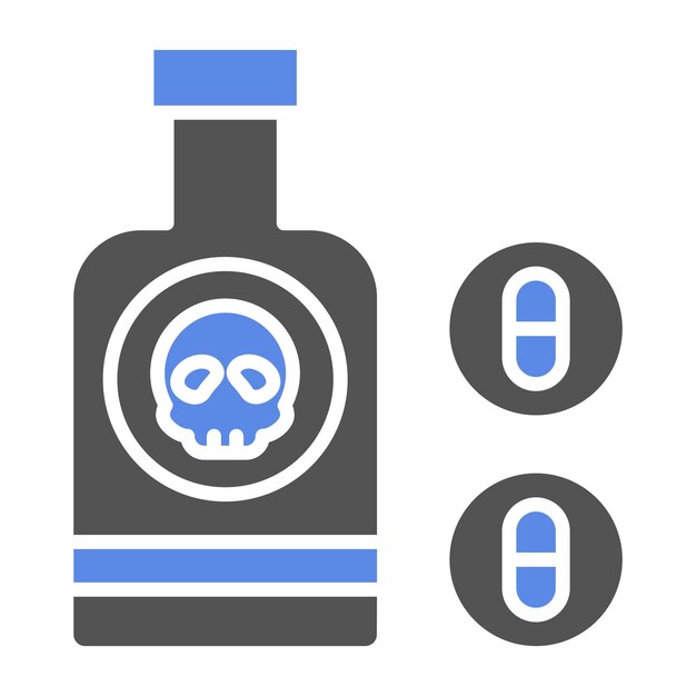 Diseño vectorial Estilo del icono de uso de drogas
