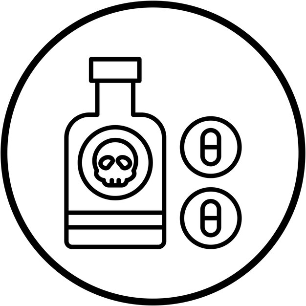 Diseño vectorial Estilo del icono de uso de drogas