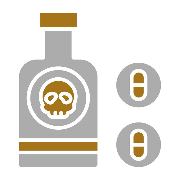 Diseño vectorial Estilo del icono de uso de drogas