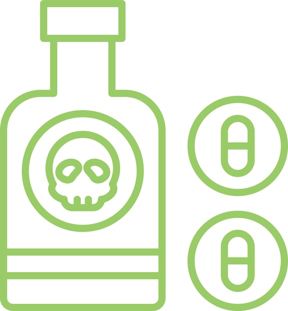 Diseño vectorial Estilo del icono de uso de drogas