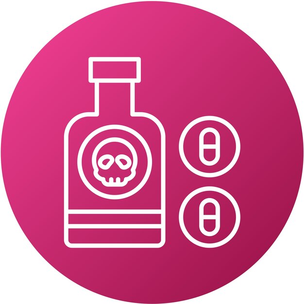 Diseño vectorial Estilo del icono de uso de drogas