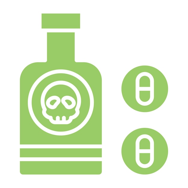 Diseño vectorial Estilo del icono de uso de drogas