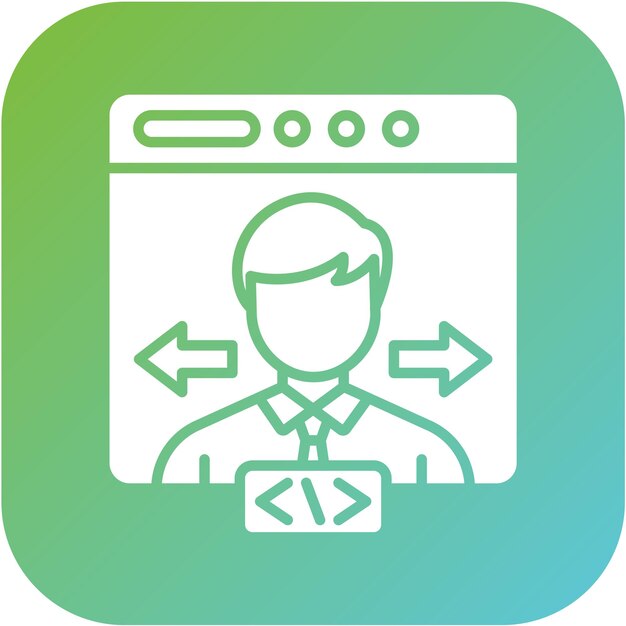 Diseño vectorial Estilo del icono del usuario final