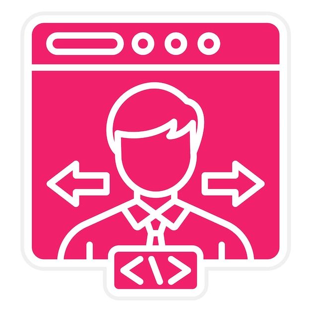 Diseño vectorial Estilo del icono del usuario final