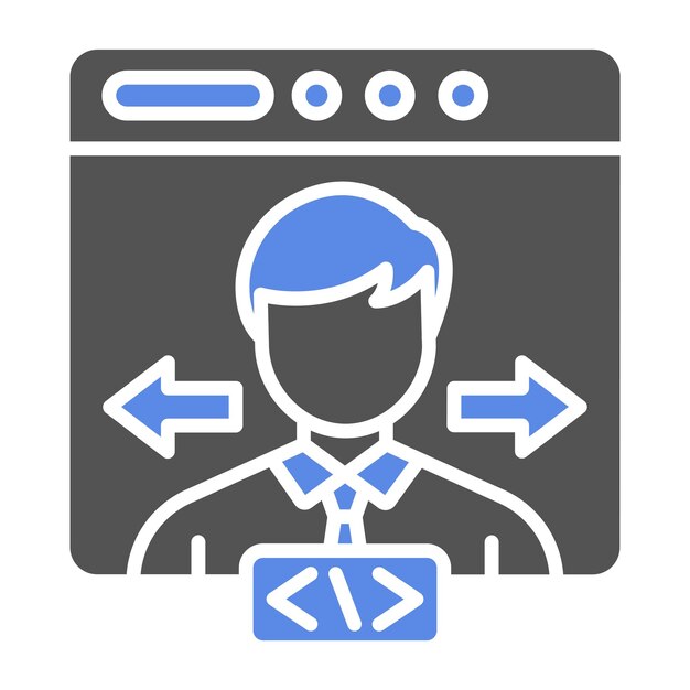Diseño vectorial Estilo del icono del usuario final