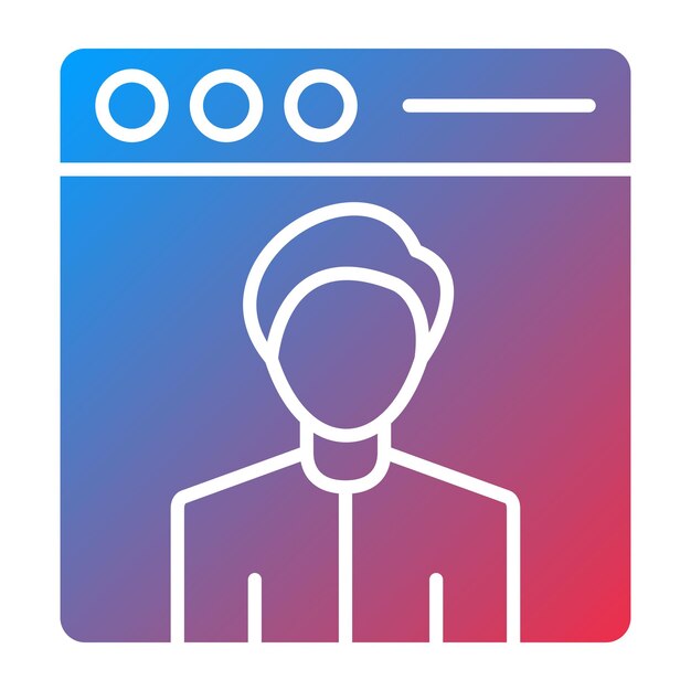 Diseño vectorial de estilo de icono de usuario web