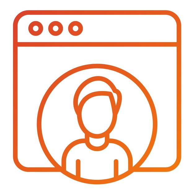 Diseño vectorial de estilo de icono de usuario web