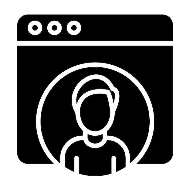 Diseño vectorial de estilo de icono de usuario web