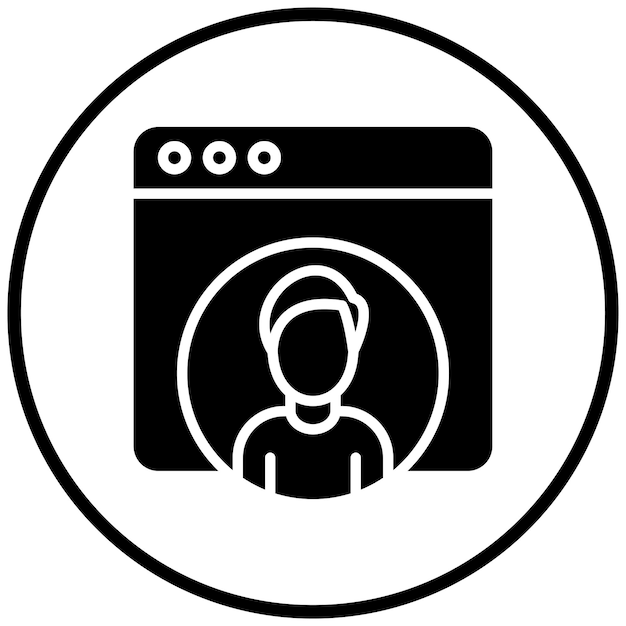 Diseño vectorial de estilo de icono de usuario web