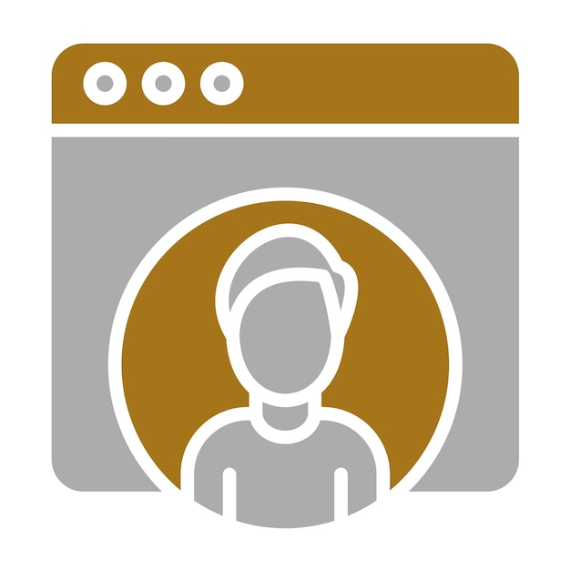 Diseño vectorial de estilo de icono de usuario web