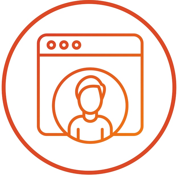 Diseño vectorial de estilo de icono de usuario web
