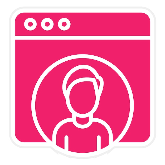 Diseño vectorial de estilo de icono de usuario web