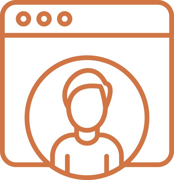 Diseño vectorial de estilo de icono de usuario web
