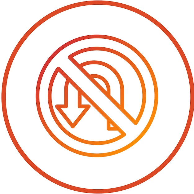 Diseño vectorial sin estilo de icono UTurn