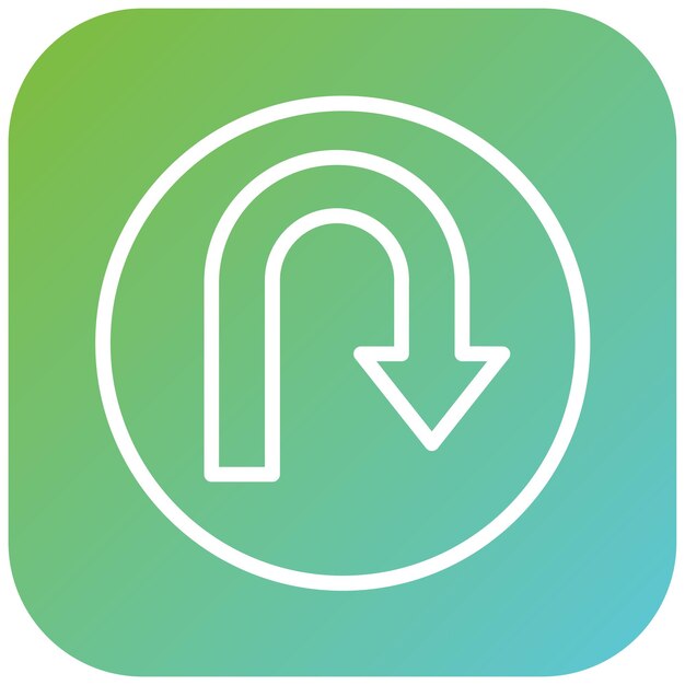 Diseño vectorial Estilo del icono UTurn