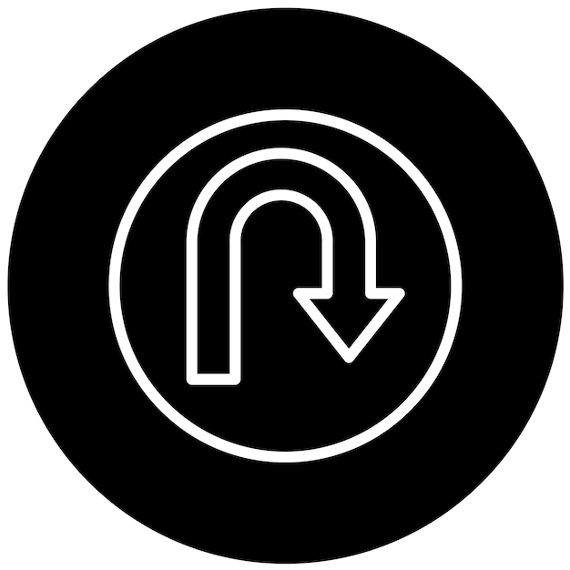 Diseño vectorial Estilo del icono UTurn