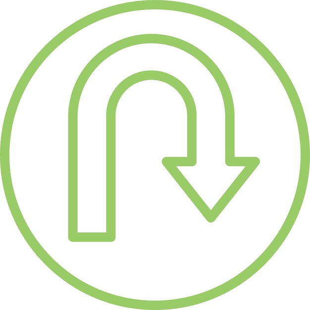 Diseño vectorial Estilo del icono UTurn