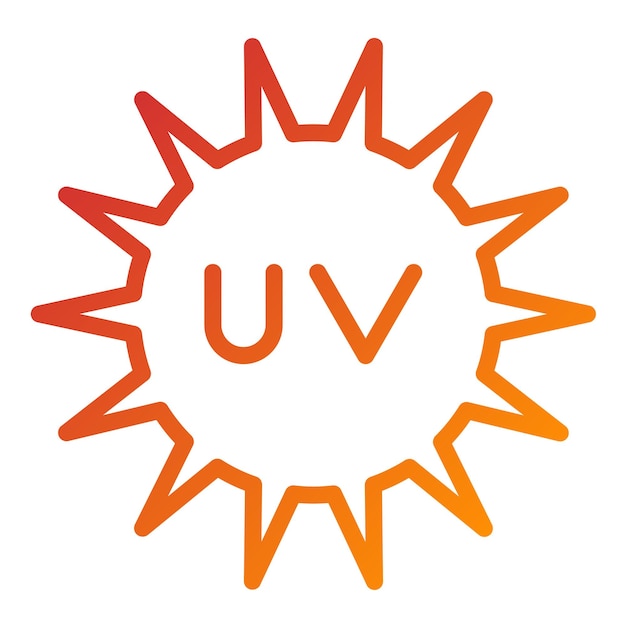 Diseño vectorial de estilo de icono UV