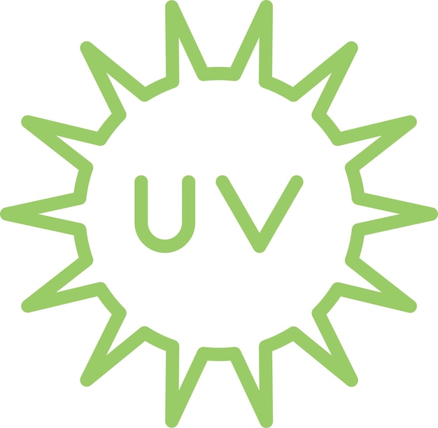 Diseño vectorial de estilo de icono UV