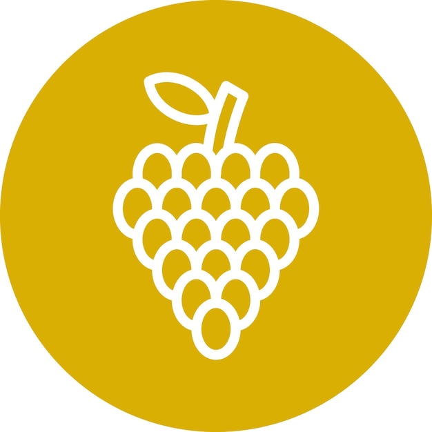 Diseño vectorial Estilo del icono de las uvas