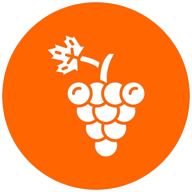 Diseño vectorial Estilo del icono de las uvas