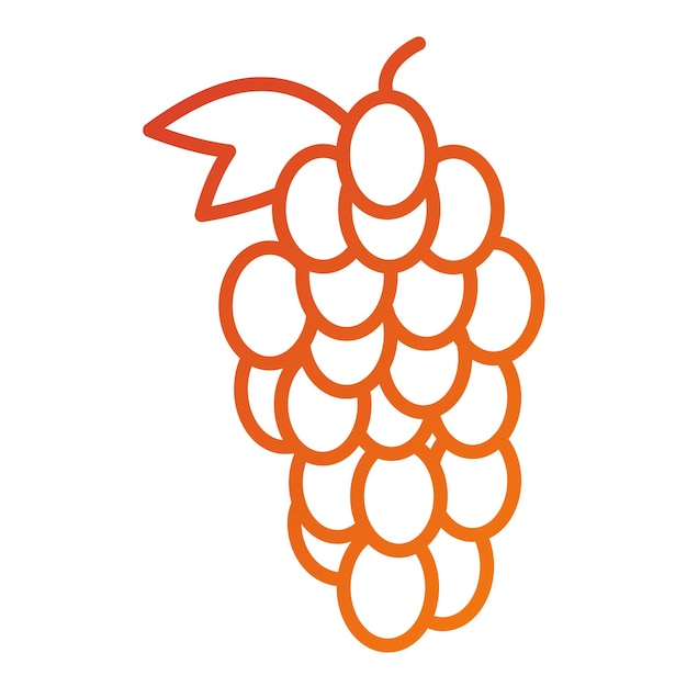 Diseño vectorial Estilo del icono de las uvas