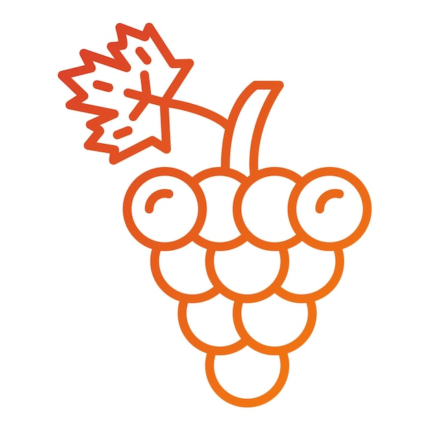 Diseño vectorial Estilo del icono de las uvas
