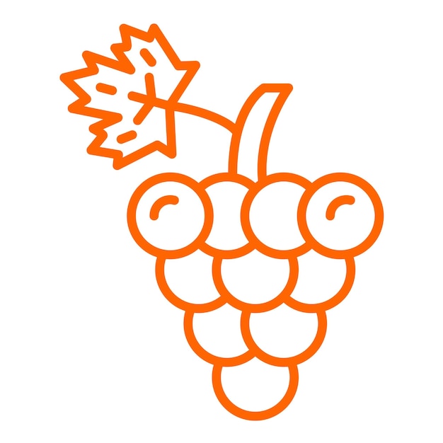 Diseño vectorial Estilo del icono de las uvas