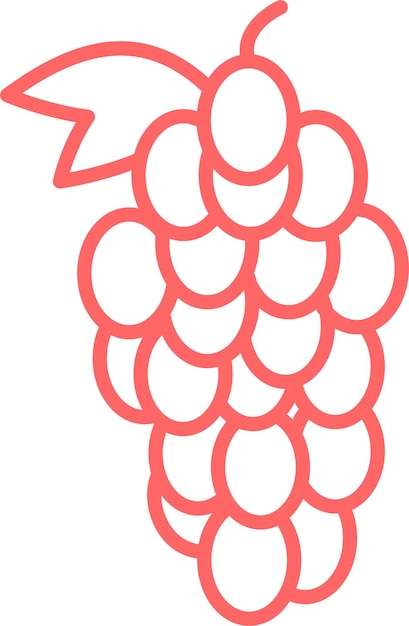 Diseño vectorial Estilo del icono de las uvas
