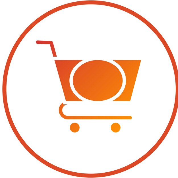 Diseño vectorial Estilo de icono vacío del carrito