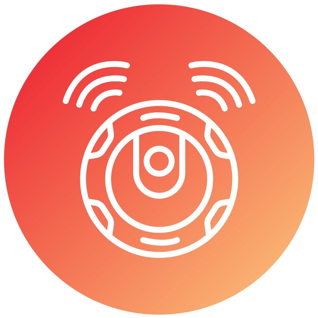Diseño vectorial estilo de icono de vacío robótico