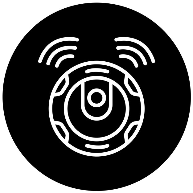 Diseño vectorial estilo de icono de vacío robótico