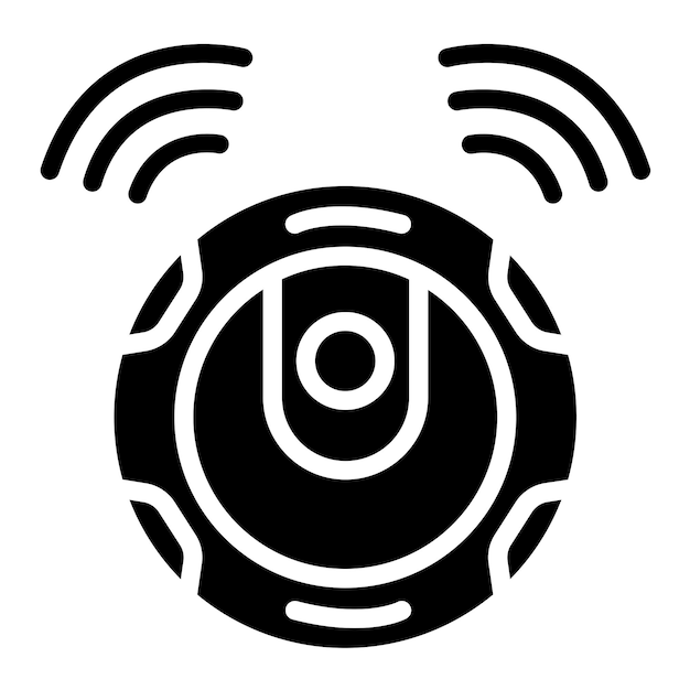 Diseño vectorial estilo de icono de vacío robótico