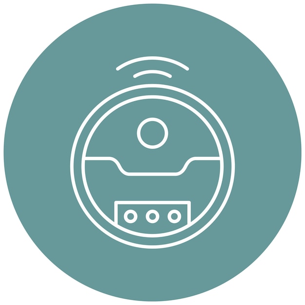 Diseño vectorial estilo de icono de vacío robótico