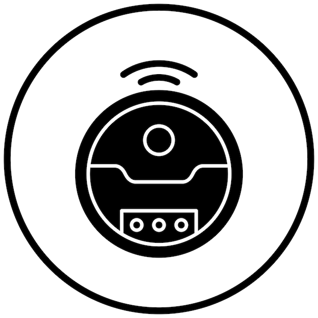 Diseño vectorial estilo de icono de vacío robótico