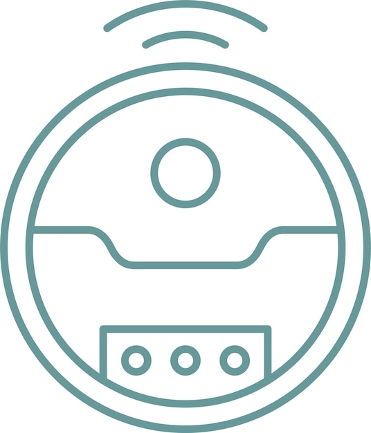Diseño vectorial estilo de icono de vacío robótico