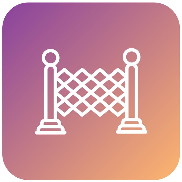Diseño vectorial Estilo del icono de la valla de enlace de cadena