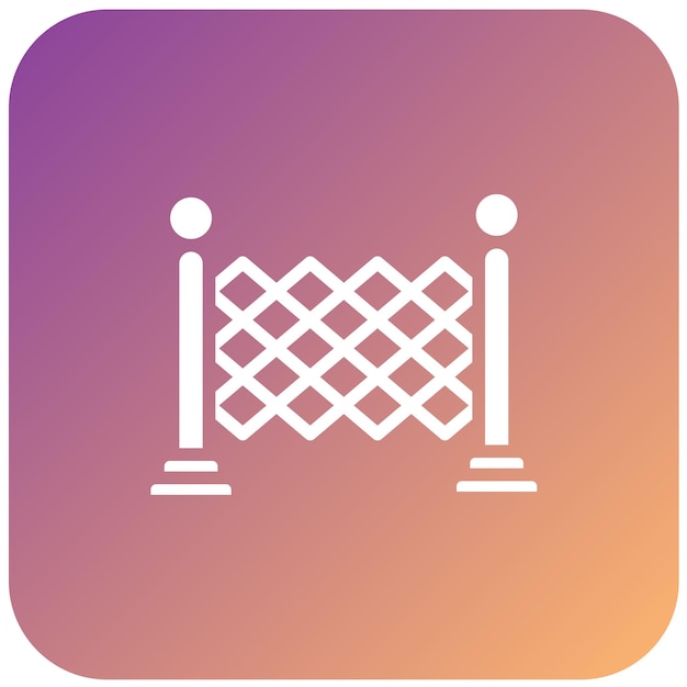 Diseño vectorial Estilo del icono de la valla de enlace de cadena