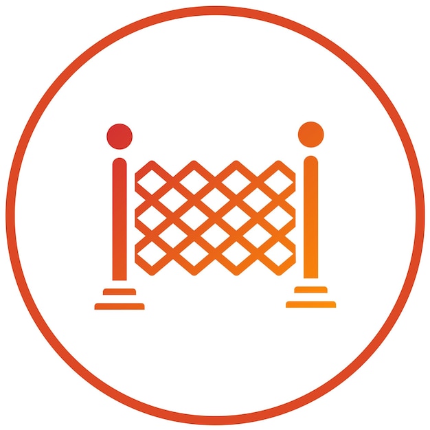 Diseño vectorial Estilo del icono de la valla de enlace de cadena