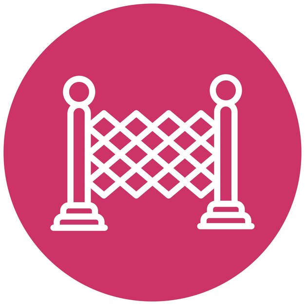 Diseño vectorial Estilo del icono de la valla de enlace de cadena