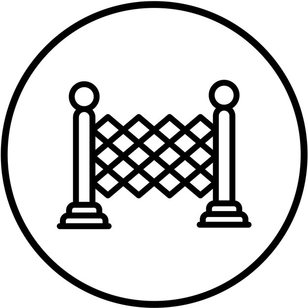 Diseño vectorial Estilo del icono de la valla de enlace de cadena
