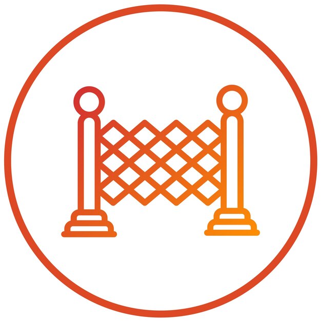 Diseño vectorial Estilo del icono de la valla de enlace de cadena