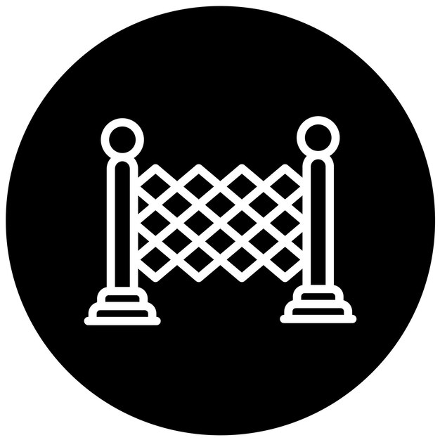 Diseño vectorial Estilo del icono de la valla de enlace de cadena