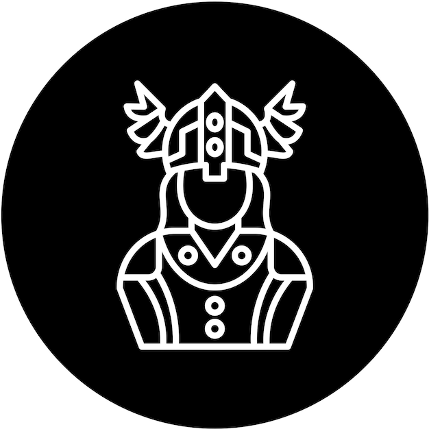 Diseño vectorial Estilo de icono de Valquiria