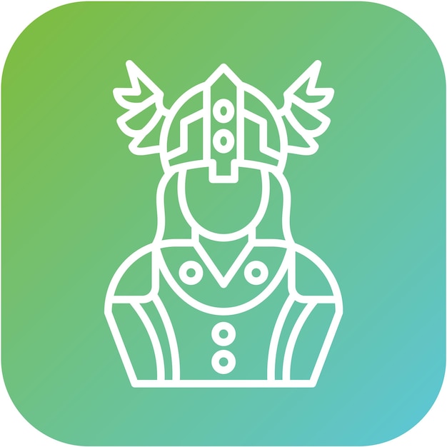 Diseño vectorial Estilo de icono de Valquiria