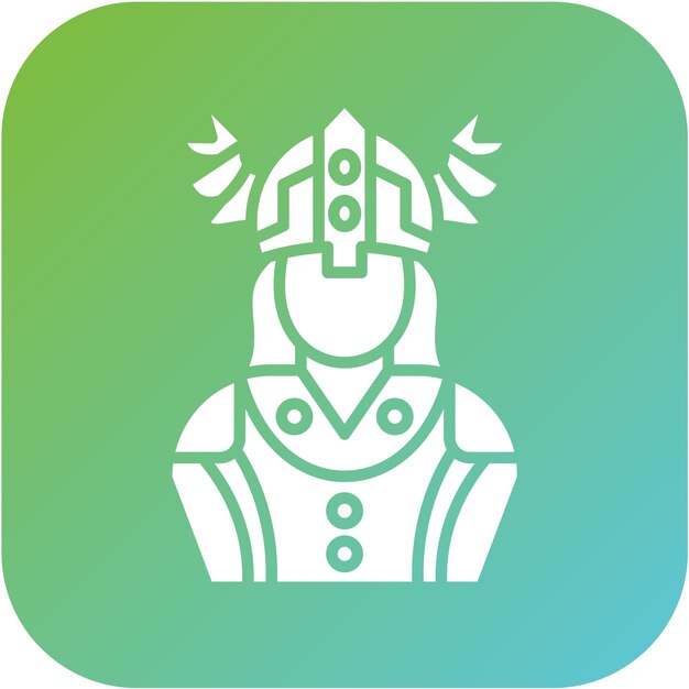 Diseño vectorial Estilo de icono de Valquiria