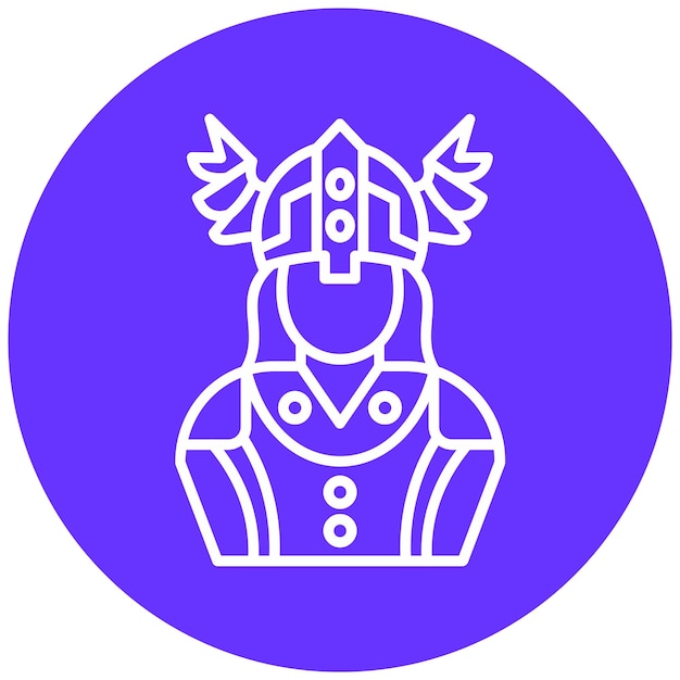 Diseño vectorial Estilo de icono de Valquiria